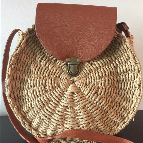 Straw Crossbody Bag Shoulder  Bag - Picture 6 of 8